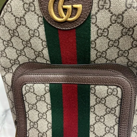 Gucci Ophidia GG Beige and Brown Backpack - Picture 3 of 5